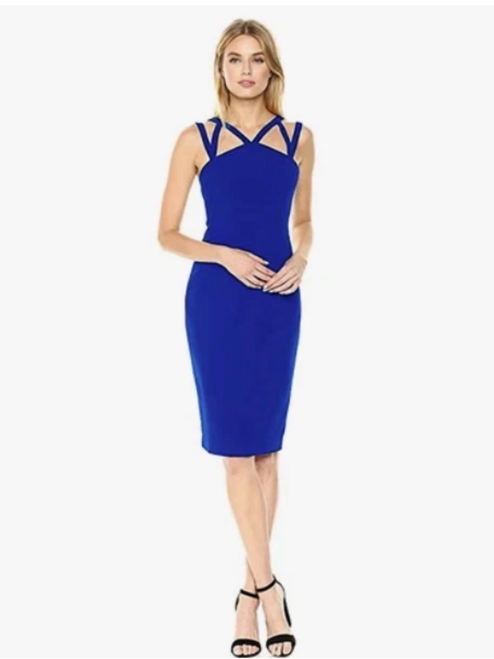 Black Halo Landis Sheath Dress Size 8 – Royal Blue